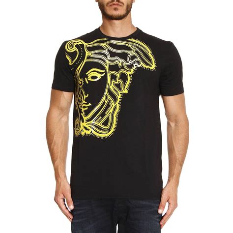 men's black versace t shirt|Versace fitted shirts for men.